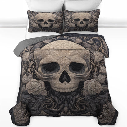 Pajabear Quilt 3-Piece Set Baroque Shadow Skull