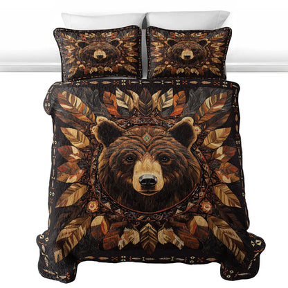 Pajabear Quilt 3-Piece Set Bear Totem Dream