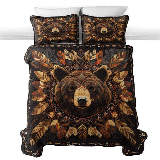 Pajabear Quilt 3-Piece Set Bear Totem Dream
