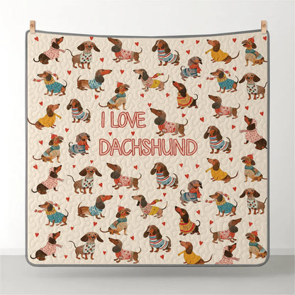 Pajabear Quilt 3-Piece Set Dachshund Lovely Delight