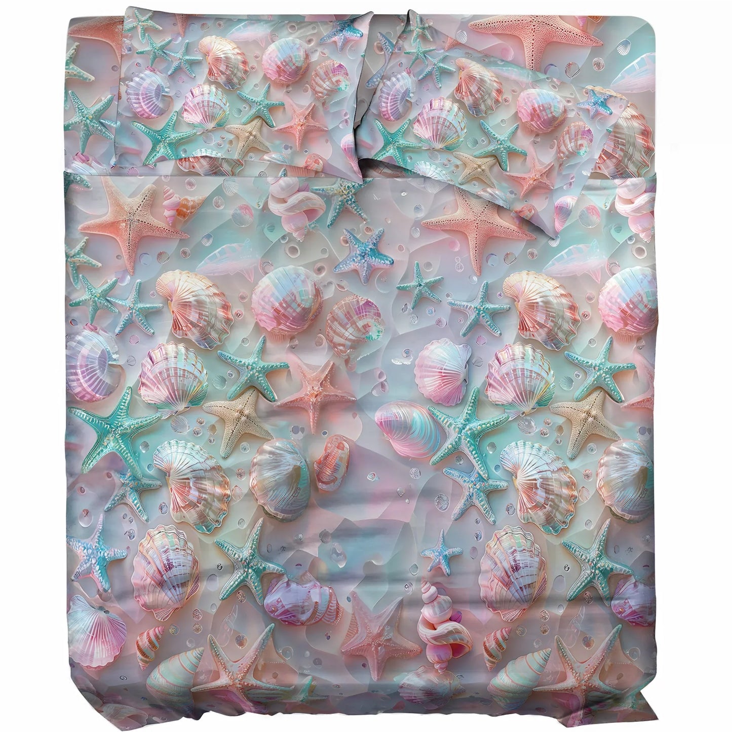 Pajabear 4-Piece Bed Sheet Set - Coastal Shell