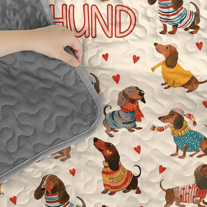 Pajabear Quilt 3-Piece Set Dachshund Lovely Delight