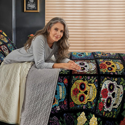 Pajabear Quilt 3-Piece Set Viva la Vida Skull