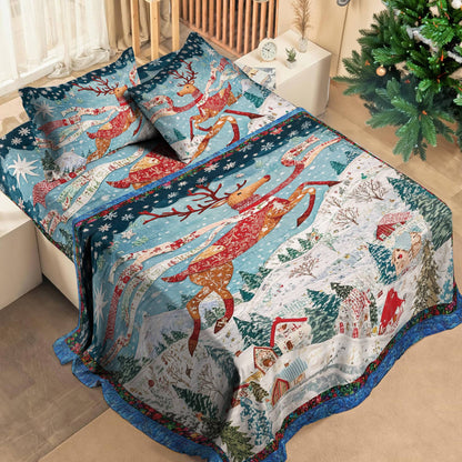 Pajabear 4-Piece Bed Sheet Set Holiday Charm