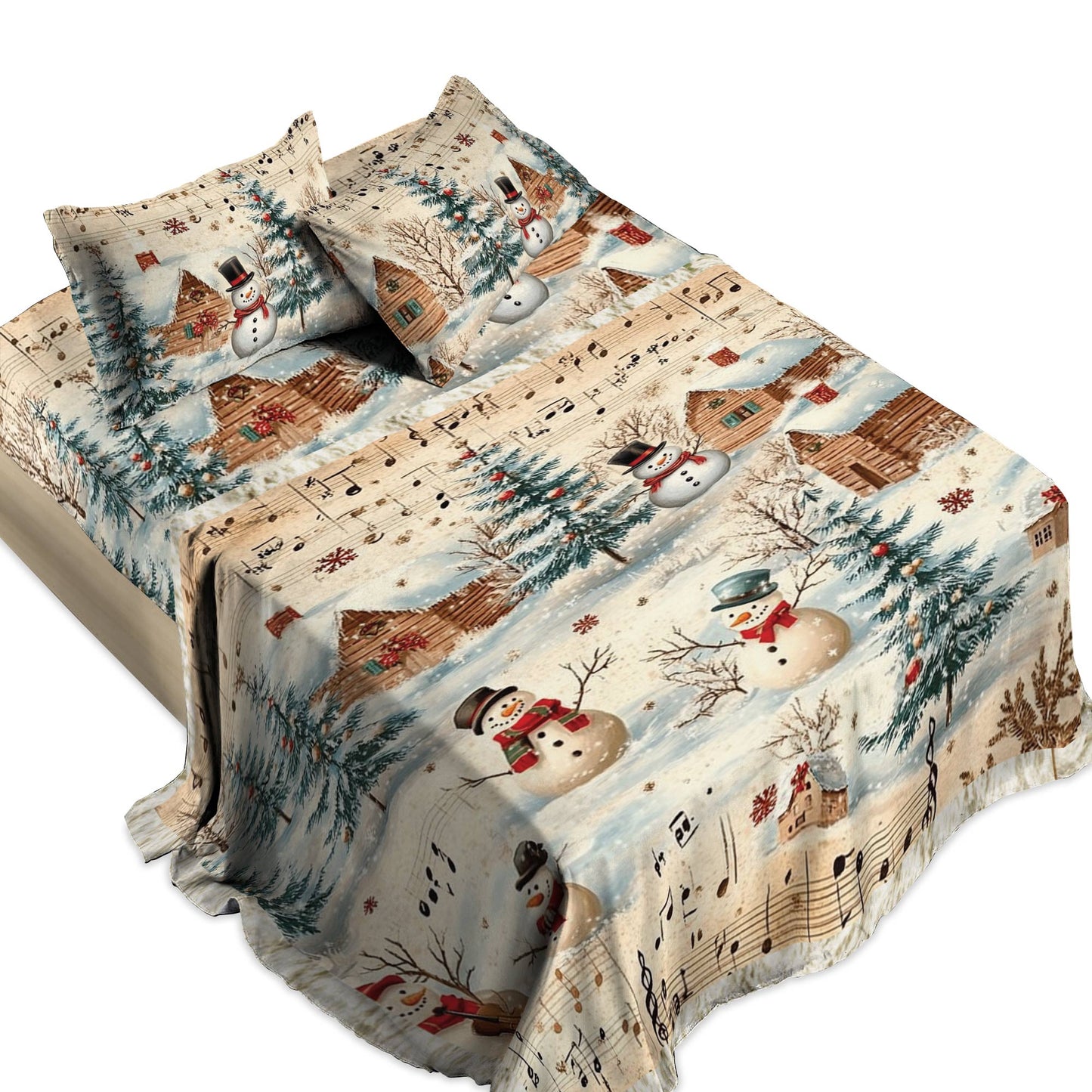 Pajabear 4-Piece Bed Sheet Set Snow Melody