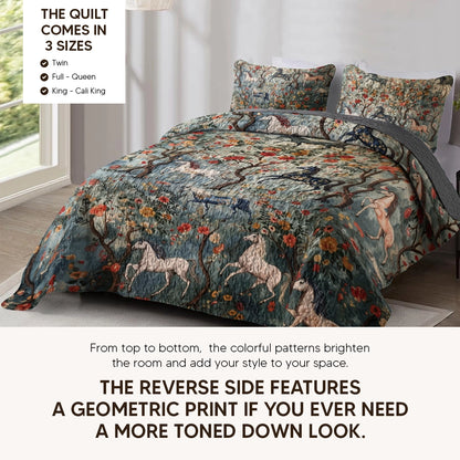 Pajabear Quilt 3-Piece Set Mystical Steeds