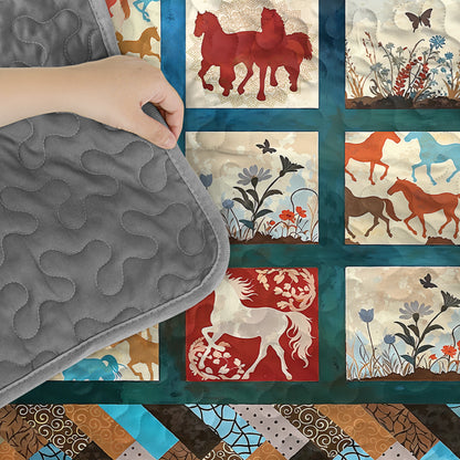 Pajabear Quilt 3-Piece Set Vintage Horse