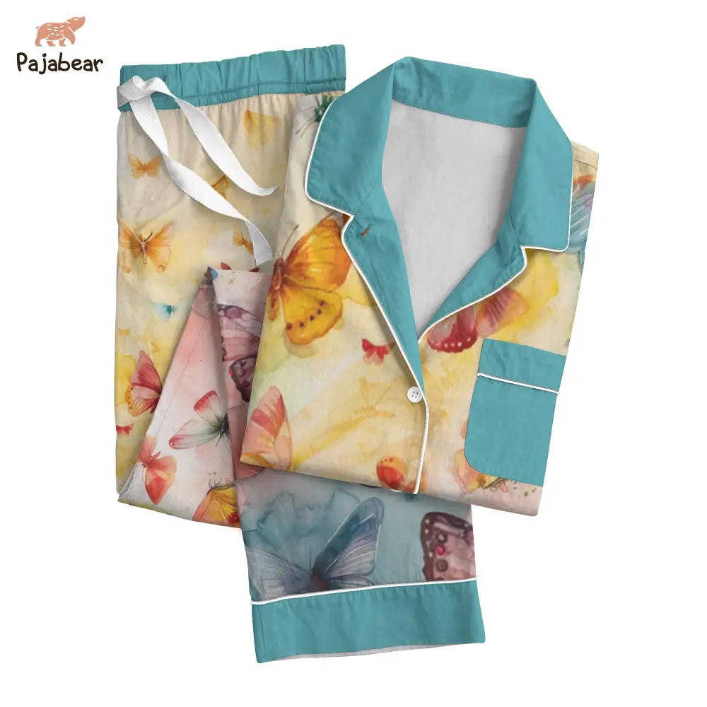 Butterfly Pajabear® Top & Pant Pajama Set Colorful Nl09