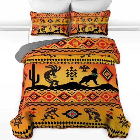 Pajabear Quilt 3-Piece Set Sunset Serenade
