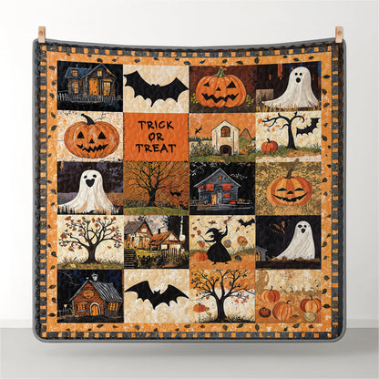 Pajabear Quilt 3-Piece Set Spooky Trick Or Treat Halloween