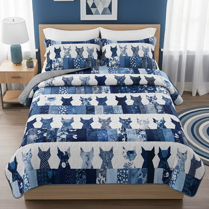 Pajabear Quilt 3-Piece Set Elegent Catmom Flowers