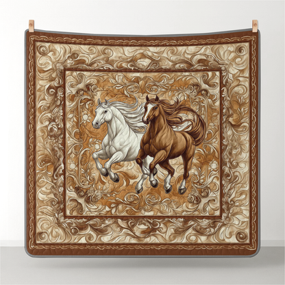 Pajabear Quilt 3-Piece Set Golden Gallop Harmony