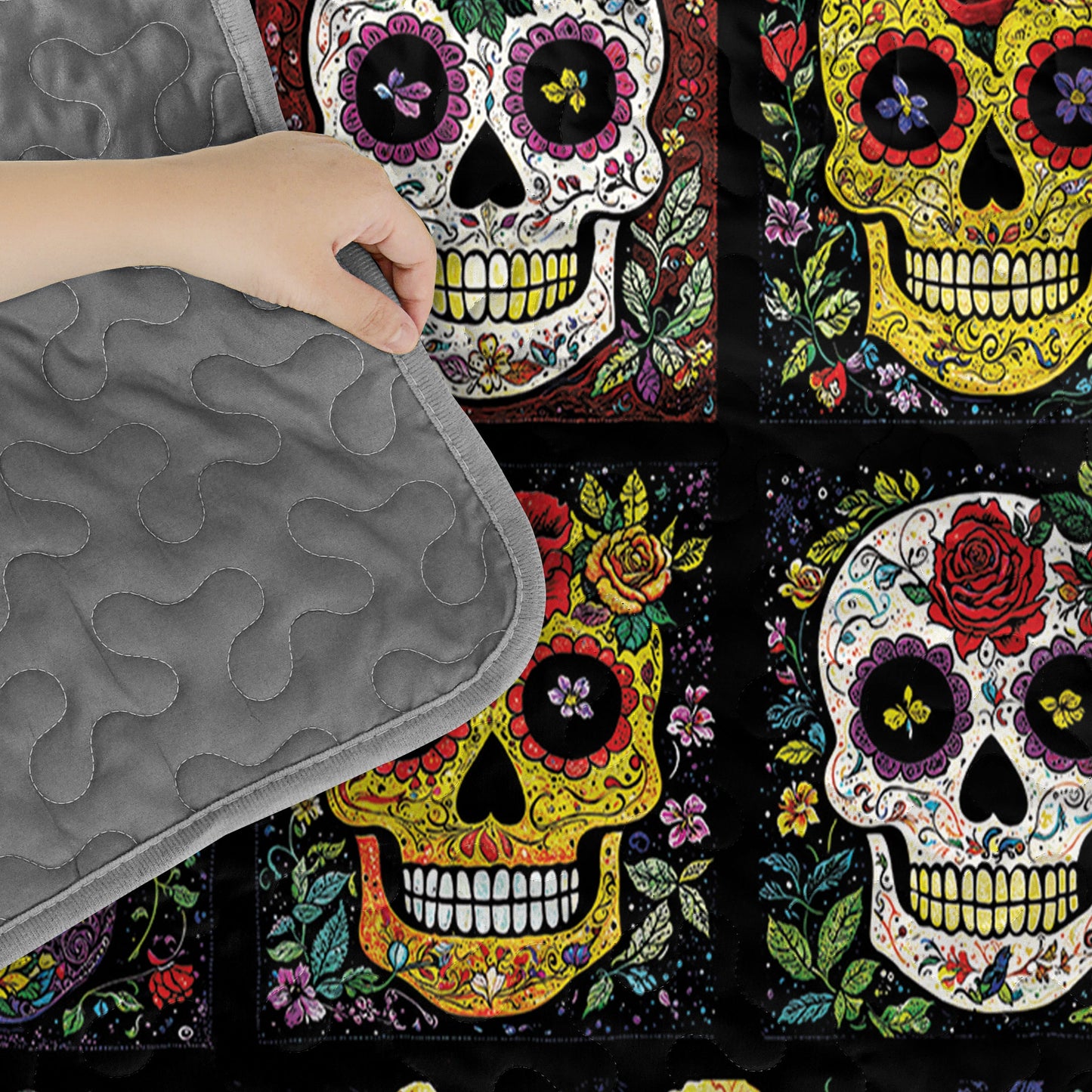 Pajabear Quilt 3-Piece Set Viva la Vida Skull