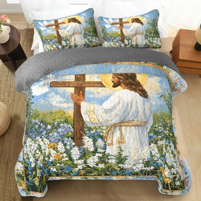 Pajabear Quilt 3-Piece Set Faith in Bloom