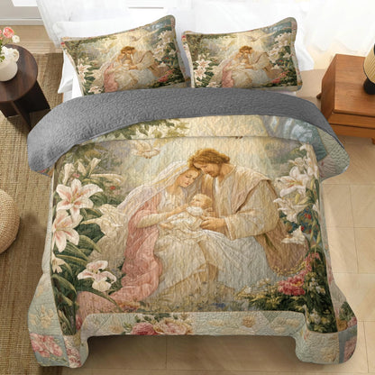 Pajabear Quilt 3-Piece Set Heavenly Garden of Grace