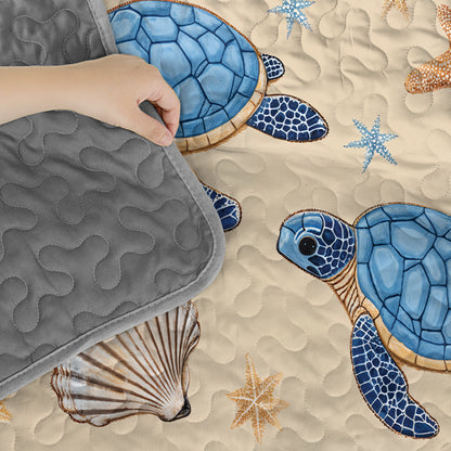 Pajabear Quilt 3-Piece Set Sea Turtle
