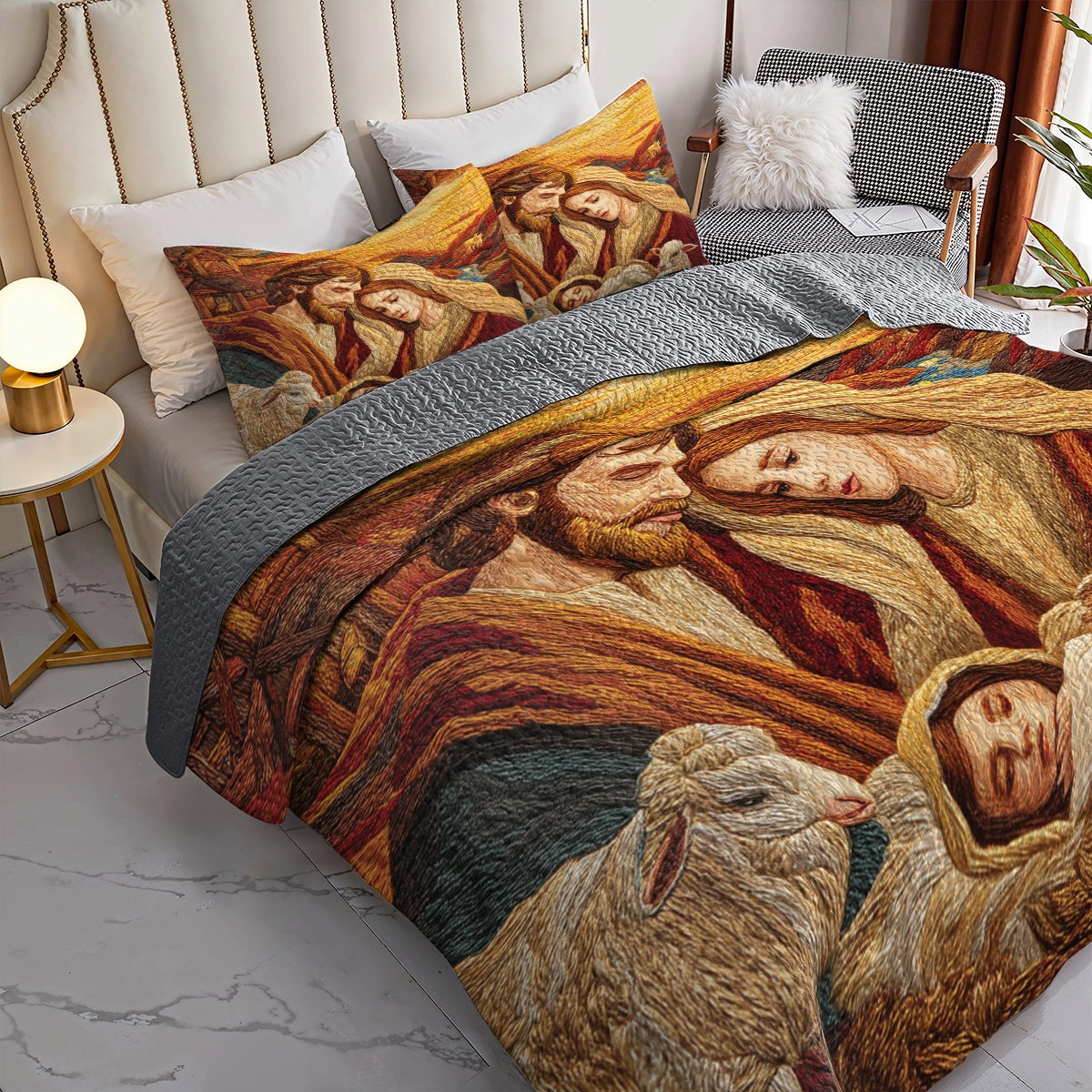 Pajabear Quilt 3-Piece Set Nativity of Divine Peace