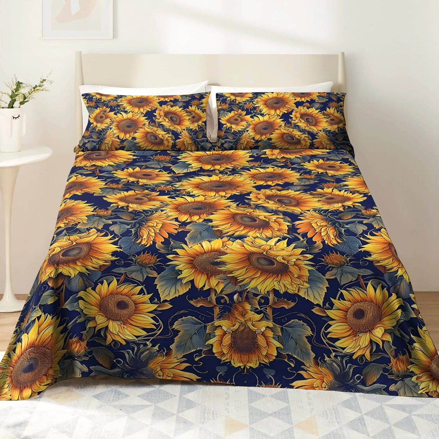 Pajabear 4-Piece Bed Sheet Set - Sunflower Gorgeous Flower