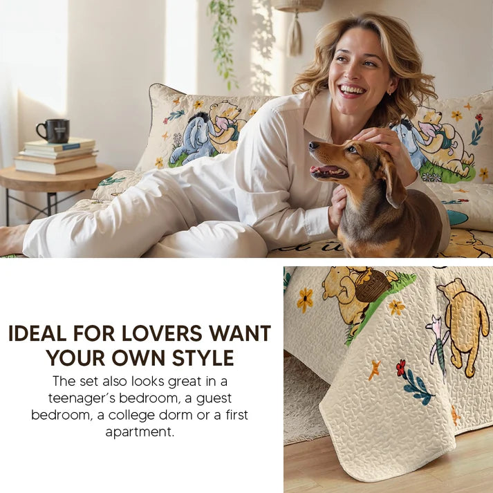 Pajabear Quilt 3-Piece Set Winnie The Pooh Cozy