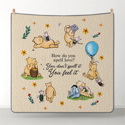 Pajabear Quilt 3-Piece Set Pooh The Love