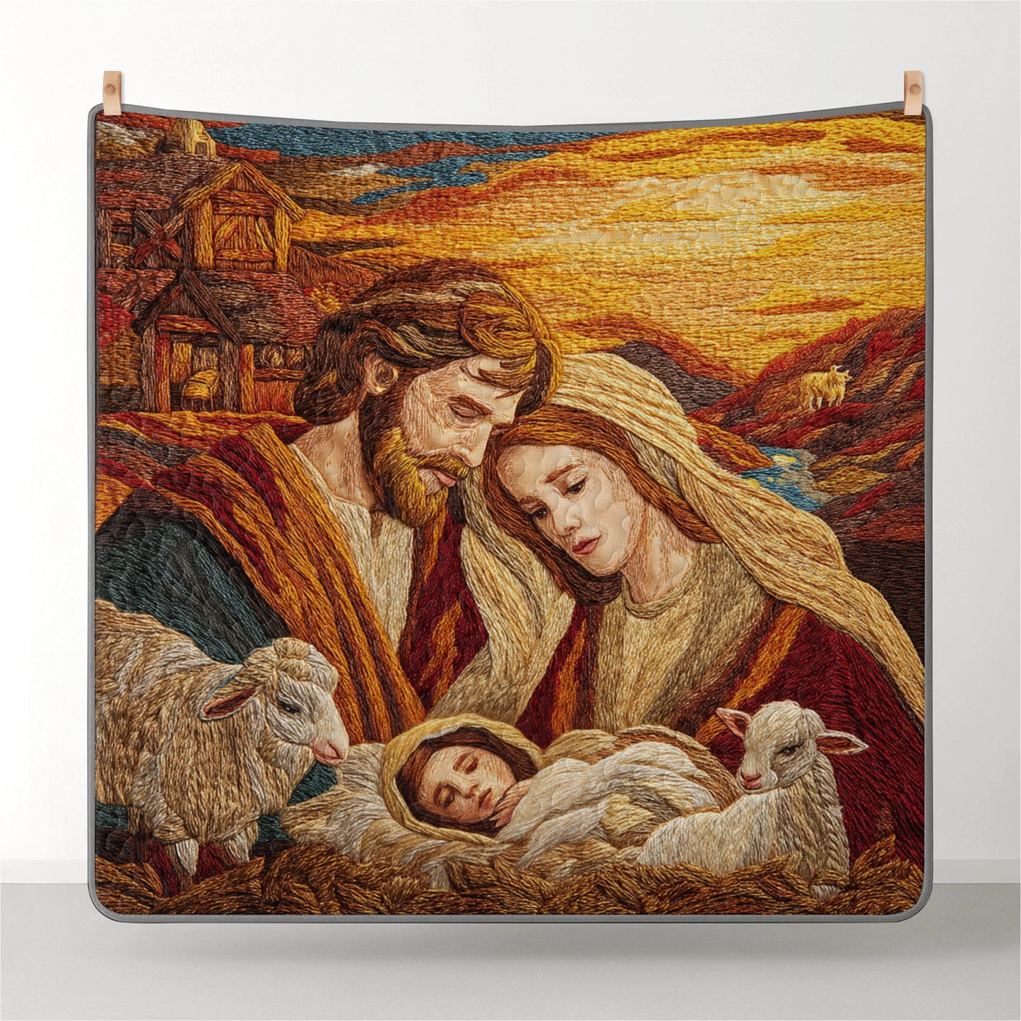 Pajabear Quilt 3-Piece Set Nativity of Divine Peace
