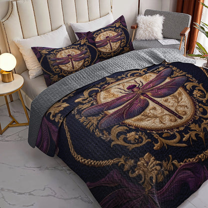 Pajabear Quilt 3-Piece Set Royal Dragonfly Dreams