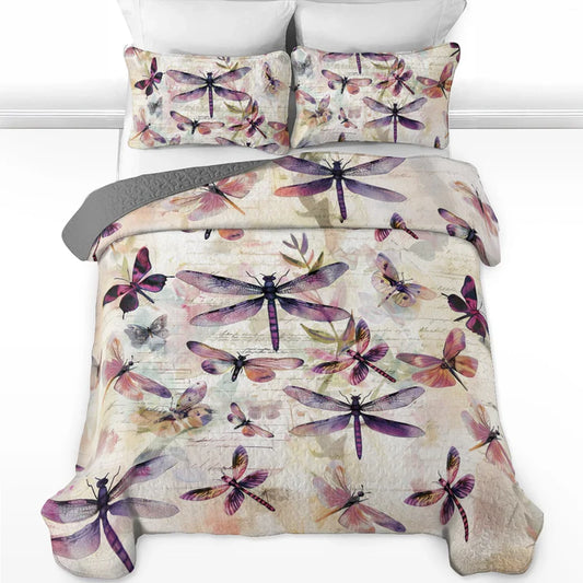 Pajabear Quilt 3-Piece Set Dragonfly Dreams