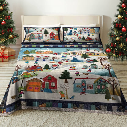 Pajabear 4-Piece Bed Sheet Set Mistletoe Magic