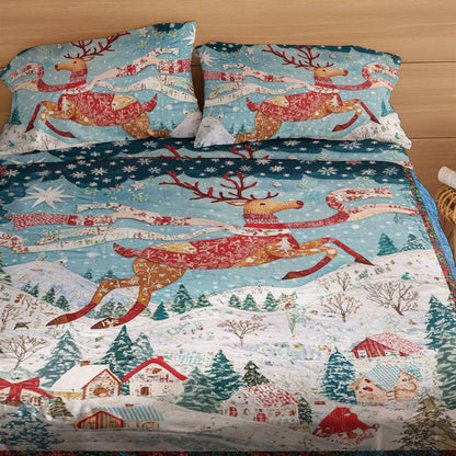 Pajabear 4-Piece Bed Sheet Set Holiday Charm