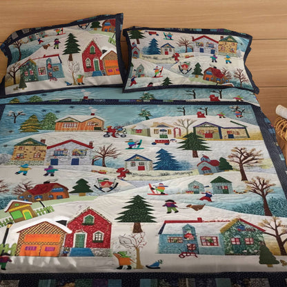 Pajabear 4-Piece Bed Sheet Set Mistletoe Magic