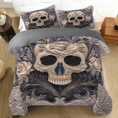Pajabear Quilt 3-Piece Set Rose of the Silent Skull