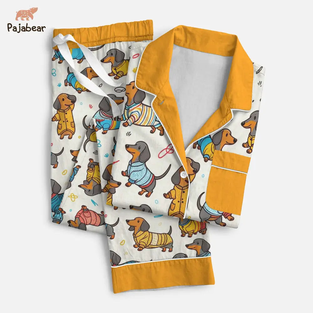 Dachshund Pajabear® Top & Pant Pajama Set Dachshund 3 Nl09