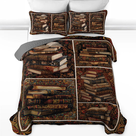 Pajabear Quilt 3-Piece Set Reading Classic Literature