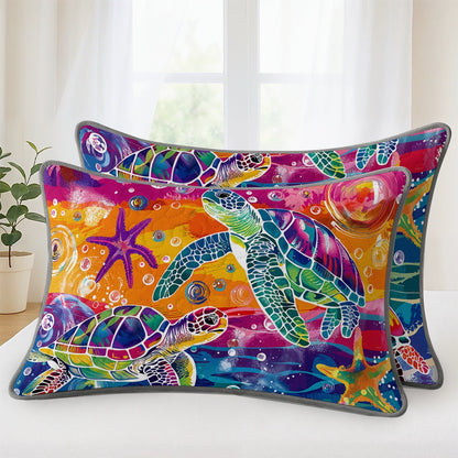 Pajabear Quilt 3-Piece Set Turtle Rainbow