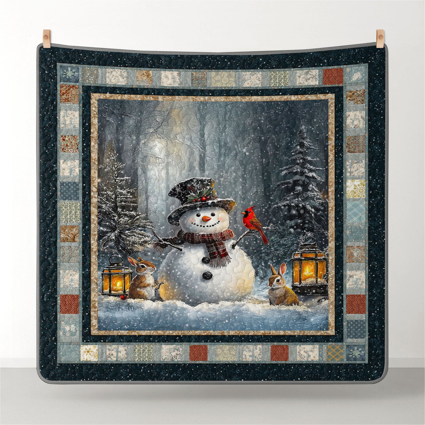 Pajabear Quilt 3-Piece Set Snowman’s Gentle Light Winter Memory
