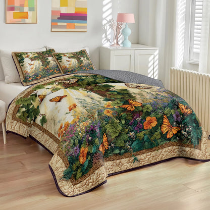 Pajabear Quilt 3-Piece Set Garden of Sacred Renewal