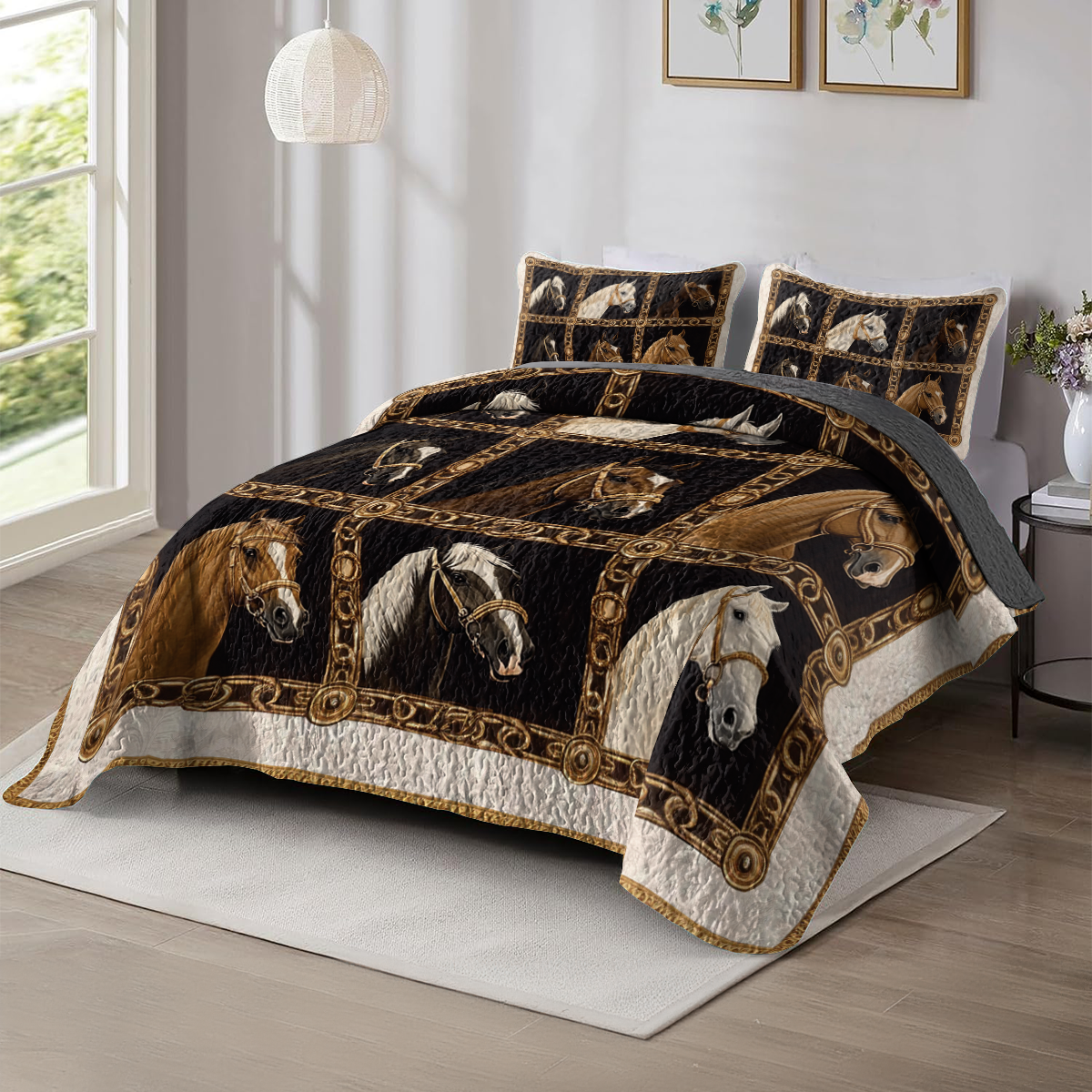 Pajabear Quilt 3-Piece Set Horse Gallery Grace