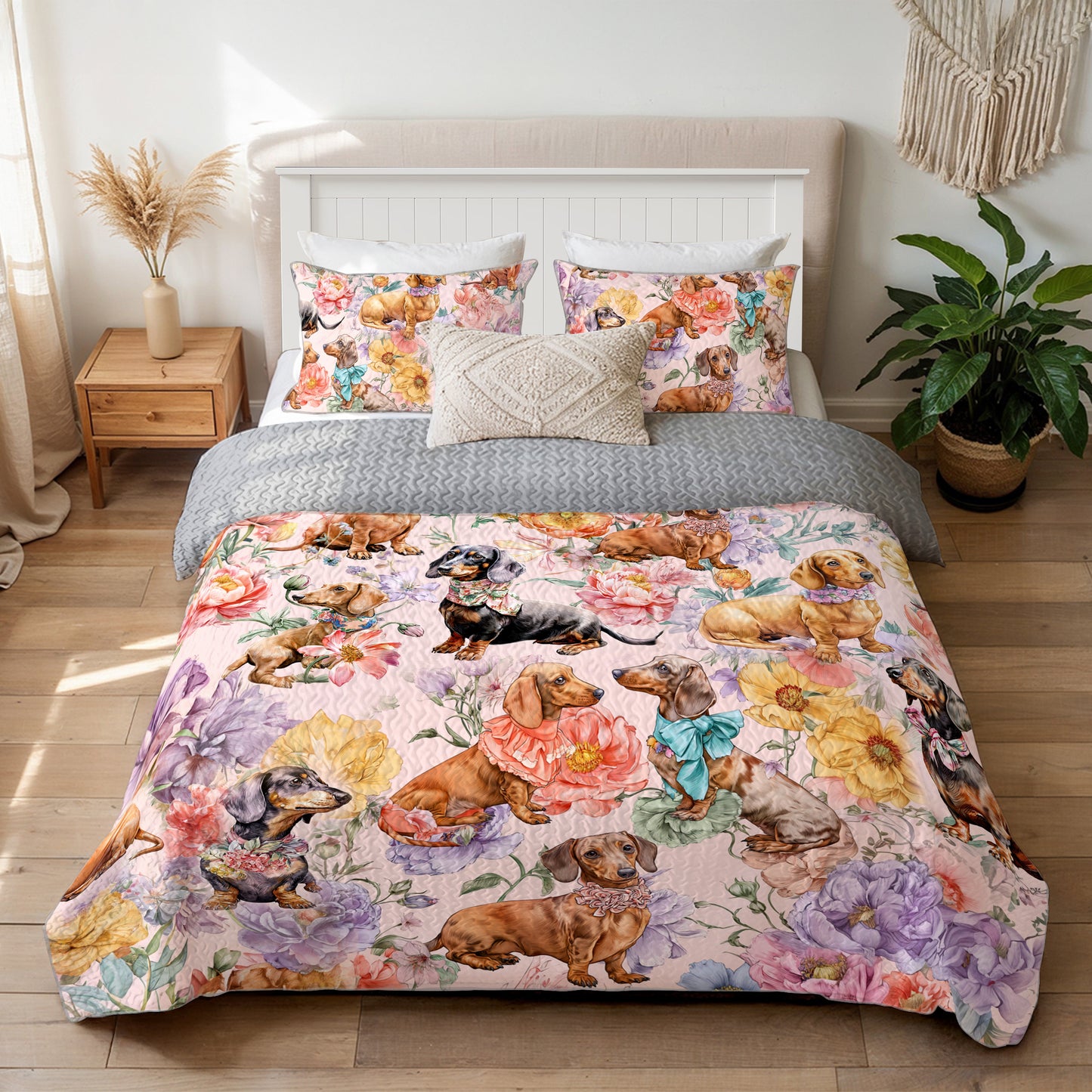 Pajabear Quilt 3-Piece Set Garden Paws