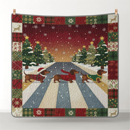 Pajabear Quilt 3-Piece Set Winter Wiener Wonderland