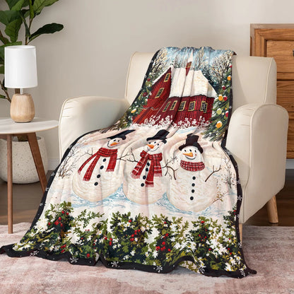 Pajabear Fleece Blanket Country Christmas Charm