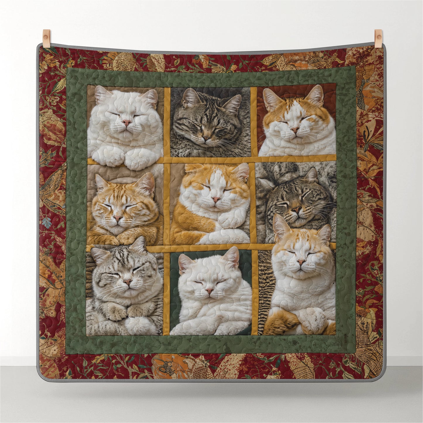 Pajabear Quilt 3-Piece Set Sleepy Cats