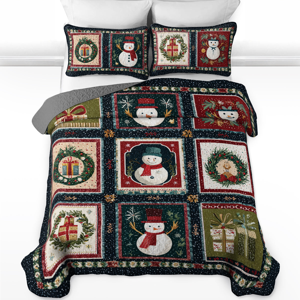 Pajabear Quilt 3-Piece Set The Snowman’s Gift