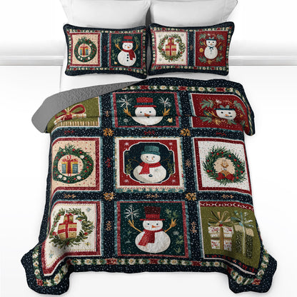 Pajabear Quilt 3-Piece Set The Snowman’s Gift