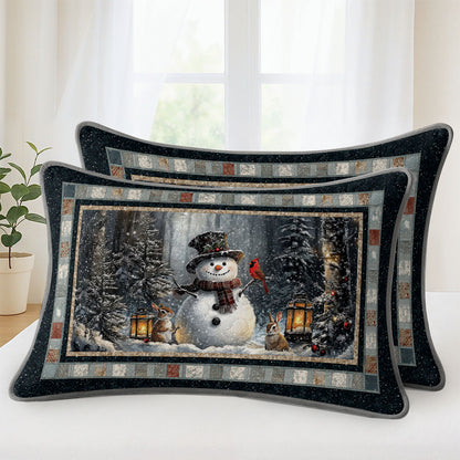 Pajabear Quilt 3-Piece Set Snowman’s Gentle Light Winter Memory