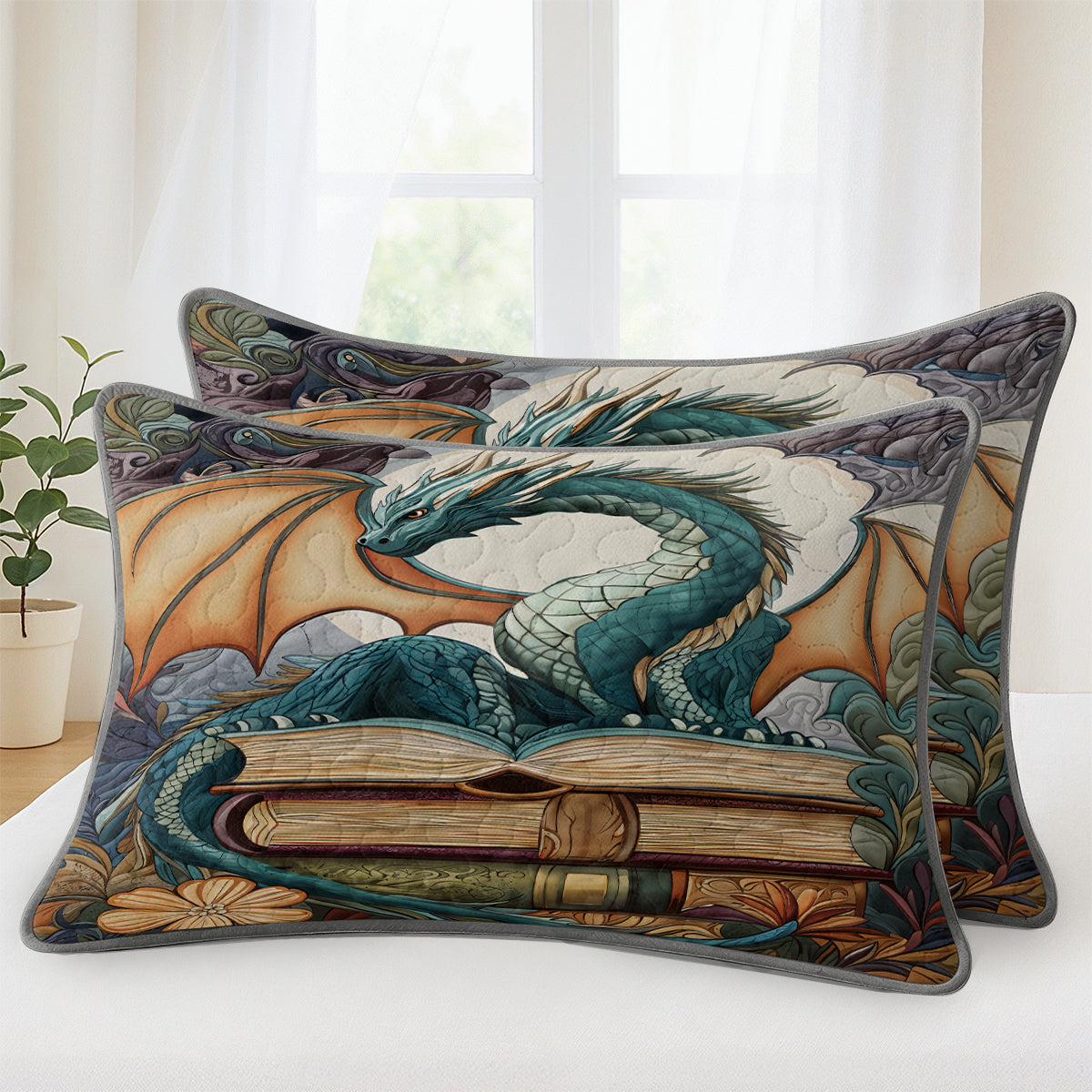 Pajabear Quilt 3-Piece Set Dragon Tale