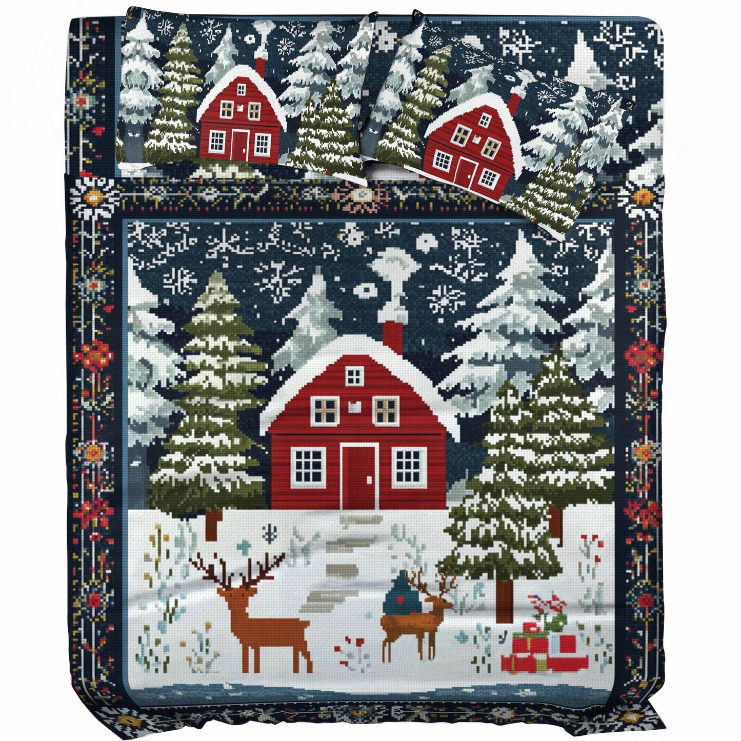 Pajabear 4-Piece Bed Sheet Set Cozy Cabin