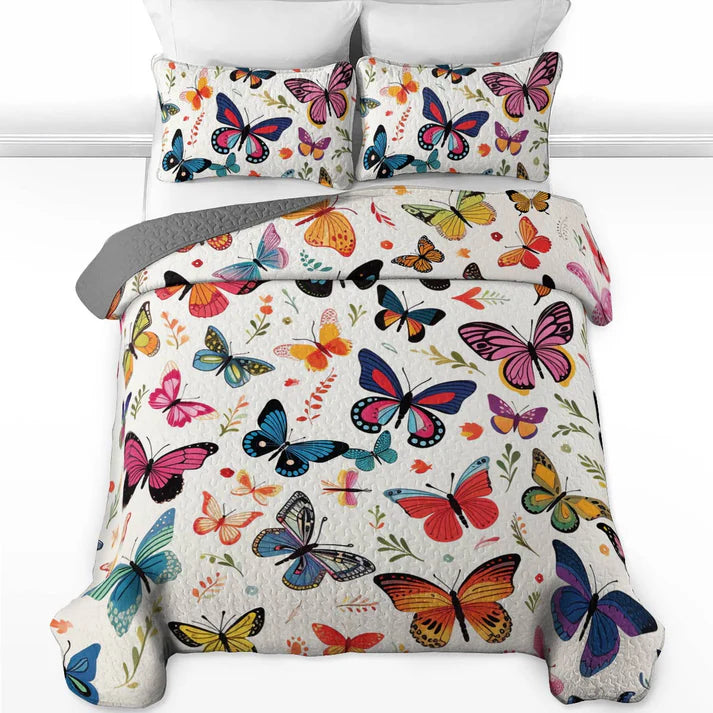 Pajabear Quilt 3-Piece Set Delightful Butterflies