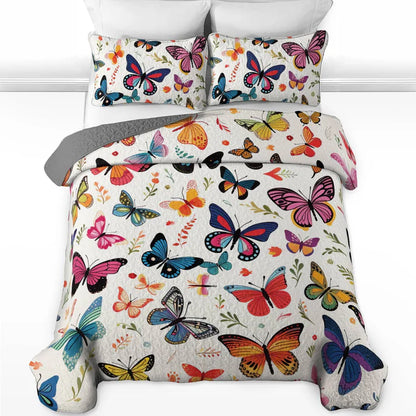 Pajabear Quilt 3-Piece Set Delightful Butterflies