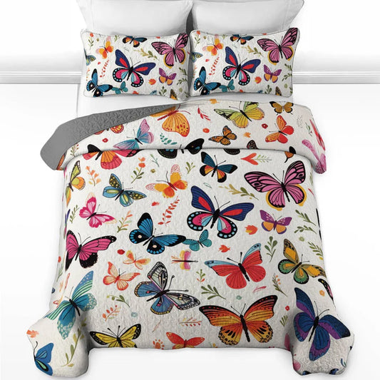 Pajabear Quilt 3-Piece Set Delightful Butterflies