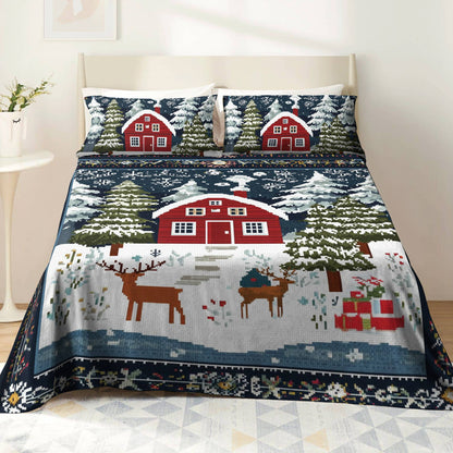 Pajabear 4-Piece Bed Sheet Set Cozy Cabin